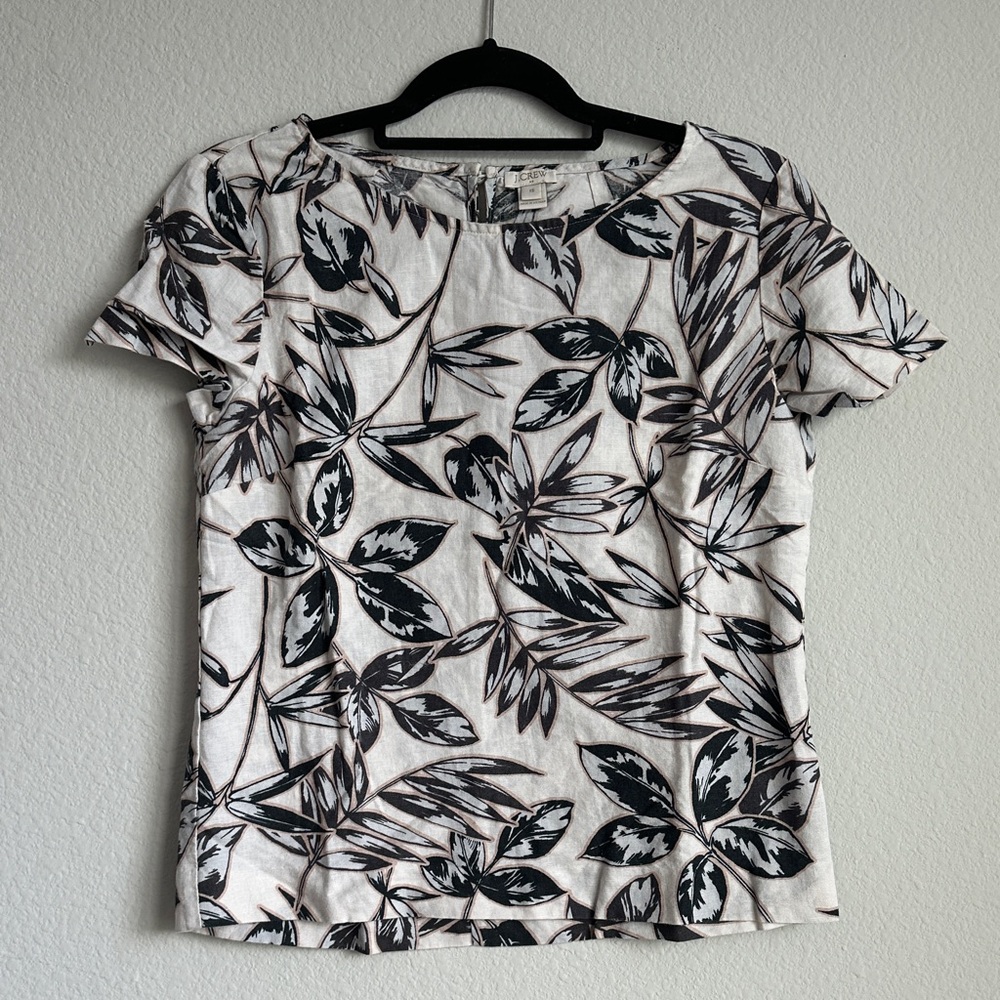 J Crew Floral Print Women's Top